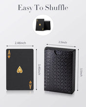 Diamond Waterproof Black Playing Cards, Poker Cards, HD, Deck of Cards (Black)